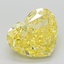3.07 Ct. Fancy Intense  Yellow Heart Lab Grown Diamond