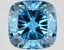 3.31 Ct. Fancy Vivid Blue Cushion Lab Grown Diamond