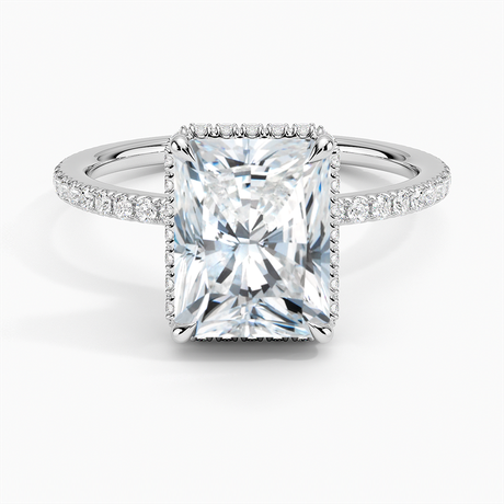 Double Hidden Halo Engagement Ring - Gala