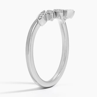 Petal Contour Diamond Ring in Platinum
