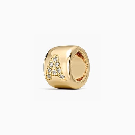 Lab Diamond Initial Rondelle Charm