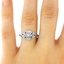 The Grace Ring, smalltop view on a hand