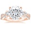 14K Rose Gold Luxe Willow Three Stone Diamond Ring (1/2 ct. tw.), smalltop view