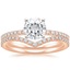 14KR Moissanite Ballad Diamond Ring (1/8 ct. tw.) with Flair Diamond Ring (1/6 ct. tw.), smalltop view