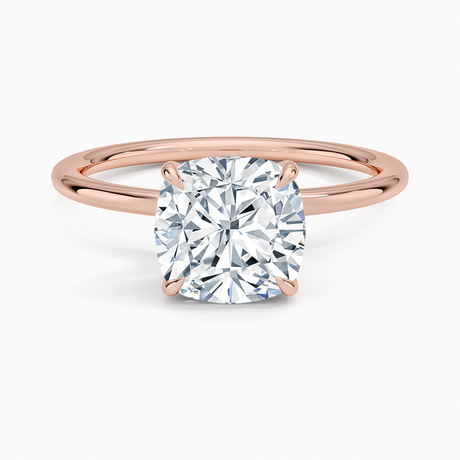 14K Rose Gold Entwined Solitaire Ring
