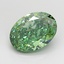 2.10 Ct. Fancy Vivid Green Oval Lab Grown Diamond