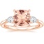 14K Rose Gold Petite Opera Three Stone Diamond Ring (1/4 ct. tw.), smalltop view