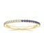18K Yellow Gold Ballad Eternity Sapphire and Diamond Ring, smalltop view