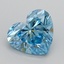 3.00 Ct. Fancy Intense Blue Heart Lab Grown Diamond
