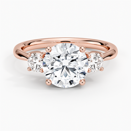 14K Rose Gold Selene Three Stone Diamond Ring (1/3 ct. tw.)