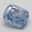 1.54 Ct. Fancy Vivid Blue Cushion Lab Grown Diamond