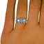 The Dayna Ring, smalltop view on a hand