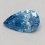 0.31 Ct. Fancy Vivid Blue Pear Lab Grown Diamond