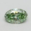 1.00 Ct. Fancy Vivid Green Oval Lab Grown Diamond