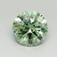 0.70 Ct. Fancy Vivid Green Round Lab Grown Diamond