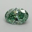 1.04 Ct. Fancy Vivid Pacific Green Oval Lab Grown Diamond
