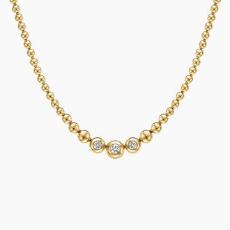 Lab Diamond Bubble Necklace