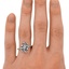 The Onie Ring, smallzoomed in top view on a hand