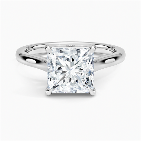 18K White Gold 2mm Provence Solitaire Ring