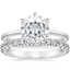 Platinum Petite Esme Solitaire Ring with Luxe Sienna Diamond Ring (5/8 ct. tw.)
