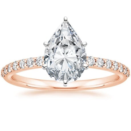 14K Rose Gold Petite Shared Prong Bridal Set (1/2 ct. tw.)