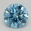 1.66 Ct. Fancy Vivid Blue Round Lab Grown Diamond