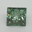 2.61 Ct. Fancy Vivid Green Princess Lab Grown Diamond