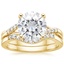 18KY Moissanite Chamise Diamond Bridal Set, smalltop view
