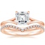 14K Rose Gold Valetta Ring with Flair Diamond Ring (1/6 ct. tw.)