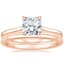 14K Rose Gold Provence Ring with Petite Comfort Fit Wedding Ring