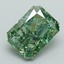 1.58 Ct. Fancy Vivid Green Radiant Lab Grown Diamond