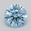 0.70 Ct. Fancy Vivid  Blue Round Lab Grown Diamond