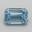 1.58 Ct. Fancy Vivid Blue Emerald Lab Grown Diamond