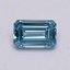 1.11 Ct. Fancy Intense Blue Emerald Lab Grown Diamond
