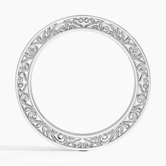 Antique Scroll Engraved Eternity Diamond Ring (2/5 ct. tw.)