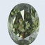 3.06 Ct. Fancy Vivid Green Oval Lab Grown Diamond
