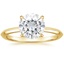 18K Yellow Gold Hazel Solitaire Ring, smalltop view