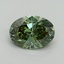 1.00 Ct. Fancy Vivid Green Oval Lab Grown Diamond