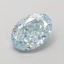 1.01 Ct. Fancy Intense Greenish Blue Oval Lab Grown Diamond