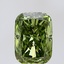 1.75 Ct. Fancy Vivid Green Cushion Lab Grown Diamond
