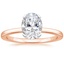 14K Rose Gold Melinda Solitaire Ring, smalltop view