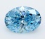 3.52 Ct. Fancy Vivid  Blue Oval Lab Grown Diamond