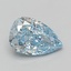 5.06 Ct. Fancy Intense Blue Pear Lab Grown Diamond