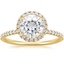 18K Yellow Gold Waverly Halo Diamond Ring (1/2 ct. tw.), smalltop view