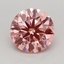 0.71 Ct. Fancy Vivid Pink Round Lab Grown Diamond