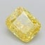 0.71 Ct. Fancy Vivid Yellow Cushion Lab Grown Diamond