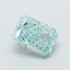 1.57 Ct. Fancy Vivid Greenish Blue Radiant Lab Grown Diamond