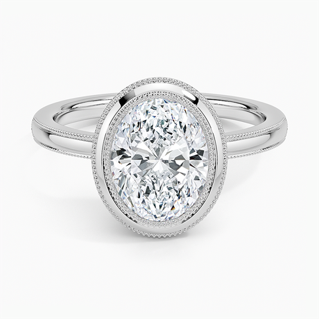 18K White Gold Blair Bezel Ring