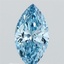 0.62 Ct. Fancy Vivid Blue Marquise Lab Grown Diamond