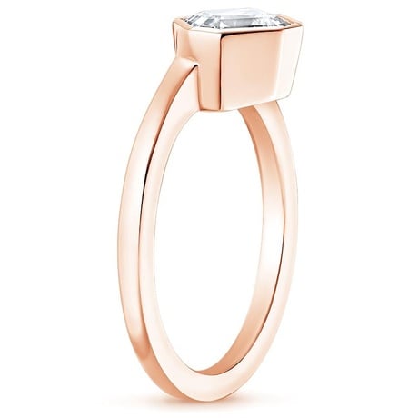 14K Rose Gold Cielo Bezel Ring